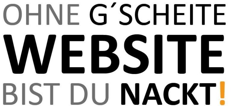 Ohne gscheite Website bist du nackt